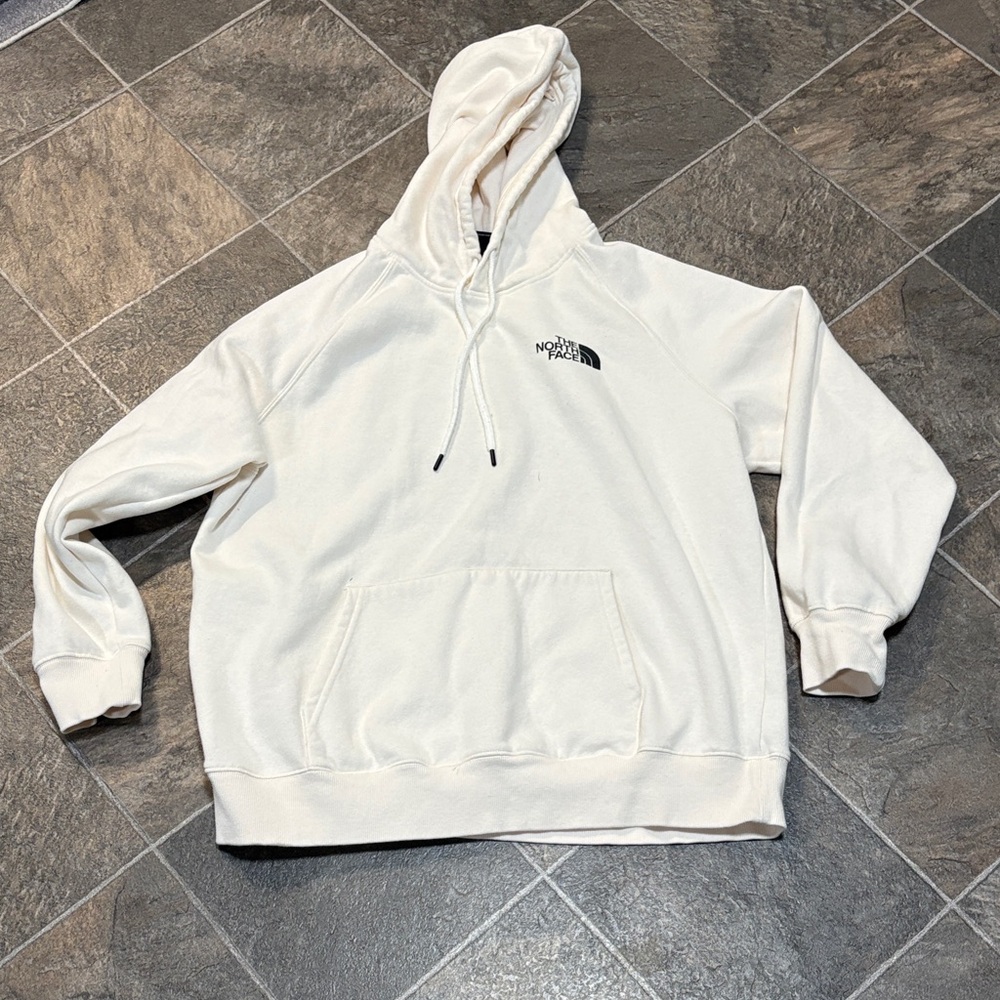 The North Face men's off-white hoodie size XL